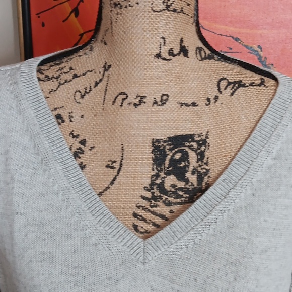 Everlane The Soft Cotton V Neck Knit Sweater Size Small - Picture 3 of 6